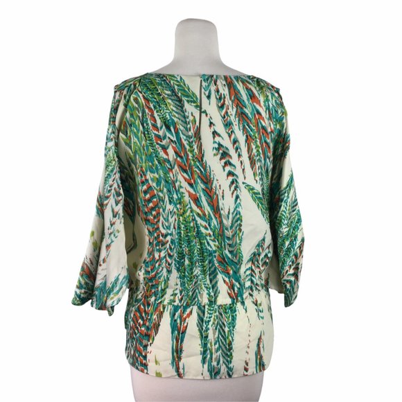 ECI Tropical Batwing Cold Shoulder Top, Size Small - Picture 3 of 7